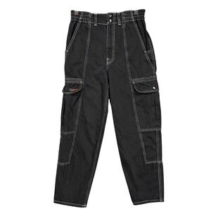 BDG Urban Outfitters Jeans Womens 27 Black Relaxed Skate Contrast‎ Stitch Cargo
